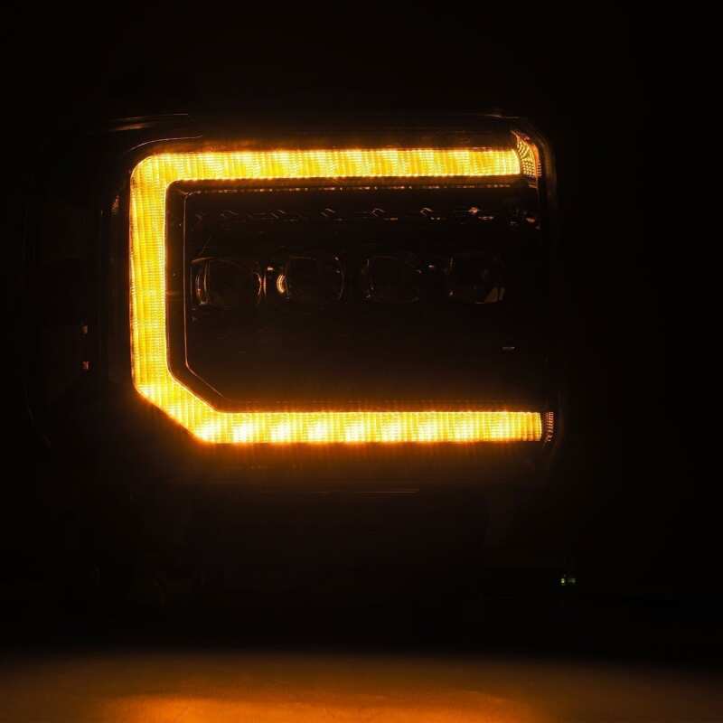AlphaRex 880616 - ARX880616 - AlphaRex 14-18 GMC Sierra NOVA LED Proj Headlights Plnk Style Alpha Blk w/Activ Light/Seq Signal/DRL - Shipped in Europe - Tuningsupply.com