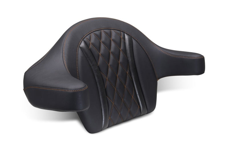 Mustang Motorcycle 88430MO - MMP88430MO - Mustang 23-25 Harley CVO Road Glide (ST) Deluxe Diamond Ext Arm Wrap-around Backrest Black - Shipped in Europe - Tuningsupply.com