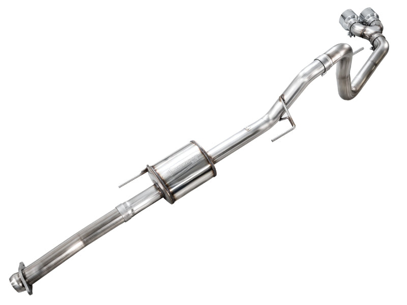AWE Tuning 3015-32145 - AWE3015-32145 - AWE 21-25 Ford F150 (14th Gen Reg Cab) Cat-Back Exhaust - 4.5in Dual Side Exit Chrome Tips - Shipped in Europe - Tuningsupply.com