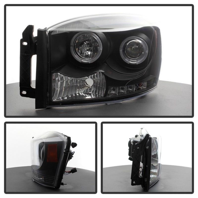 SPYDER 5010001 - SPY5010001 - Spyder Dodge Ram 1500 06-08/Ram 2500 06-09 Projector Headlights LED Halo LED Blk PRO-YD-DR06-HL-BK - Shipped in Europe - Tuningsupply.com