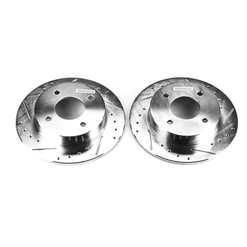PowerStop JBR504XPR - PSBJBR504XPR - Power Stop 89-98 Nissan 240SX Rear Evolution Drilled & Slotted Rotors - Pair - Shipped in Europe - Tuningsupply.com