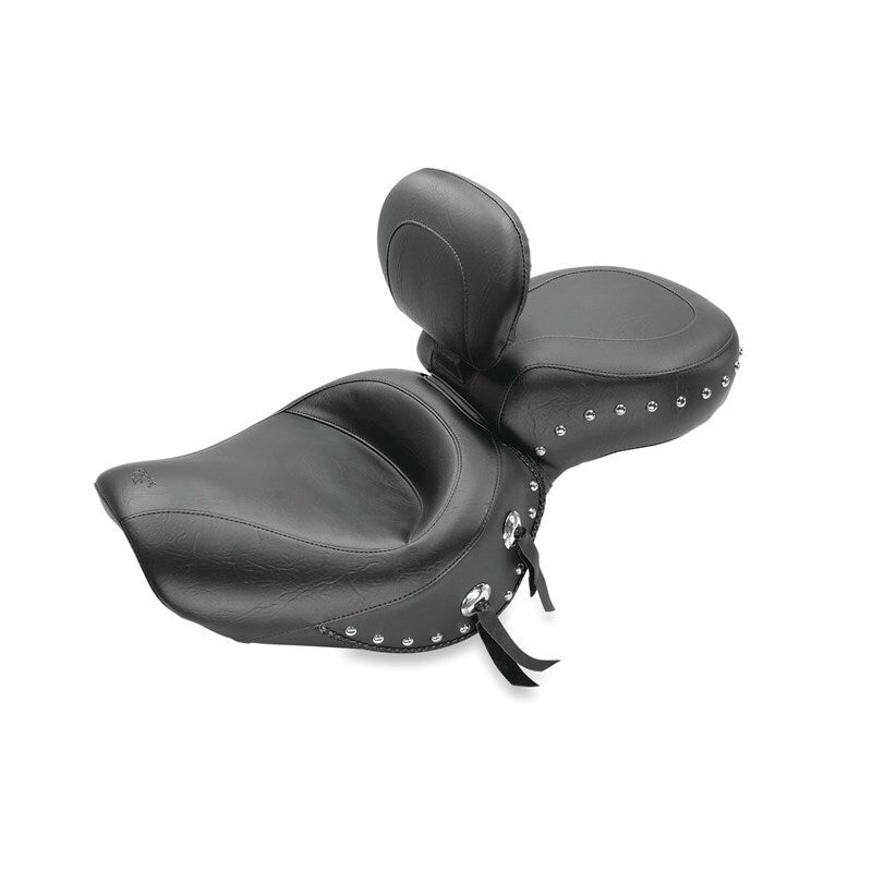 Mustang Motorcycle 79237 - MMP79237 - Mustang 00-08 Honda VT1100 Sabre,97-08 Spirit,87-97 Shadow Wide Touring 1PC Seat w/Studs - Black - Shipped in Europe - Tuningsupply.com