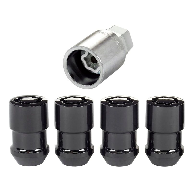 McGard 24026 - MCG24026 - McGard Wheel Lock Nut Set - 4pk. (Cone Seat) M12X1.5 / 19mm & 21mm Dual Hex / 1.46in. Length - Black - Shipped in Europe - Tuningsupply.com