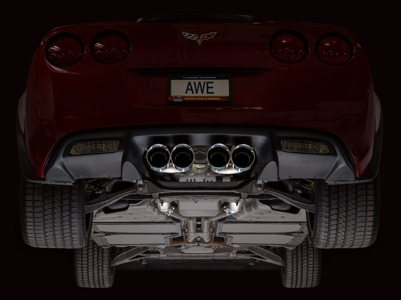 AWE Tuning 3020-42662 - AWE3020-42662 - AWE Tuning 09-13 Chevrolet Corvette 6.2L Track Edition Axle-Back Exhaust w/ Chrome Silver Tips - Shipped in Europe - Tuningsupply.com