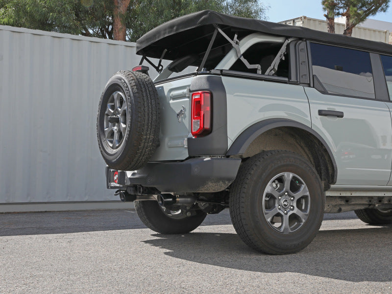 aFe 49-33137-B - AFE49-33137-B - aFe Vulcan 3in 304 SS Axle-Back Exhaust 2021 Ford Bronco L4-2.3L (t)/V6-2.7L (tt) w/ Black Tips - Shipped in Europe - Tuningsupply.com