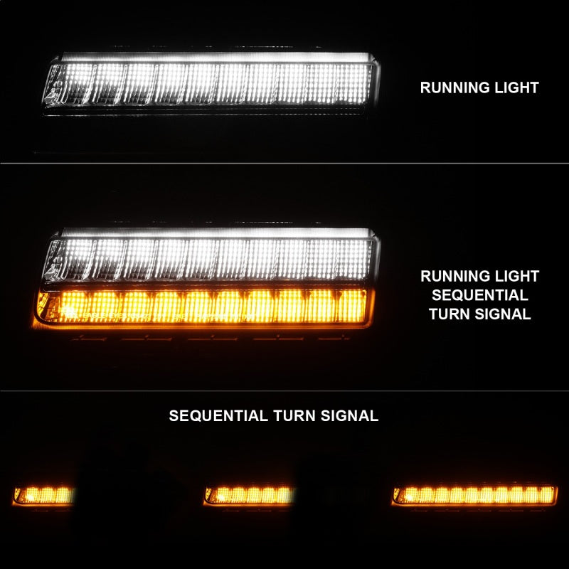 ANZO 511088 - ANZ511088 - ANZO Wrangler 18-21/Gladiator 20+ LED Side Marker Lights Smoke w Sequential Signal - Shipped in Europe - Tuningsupply.com