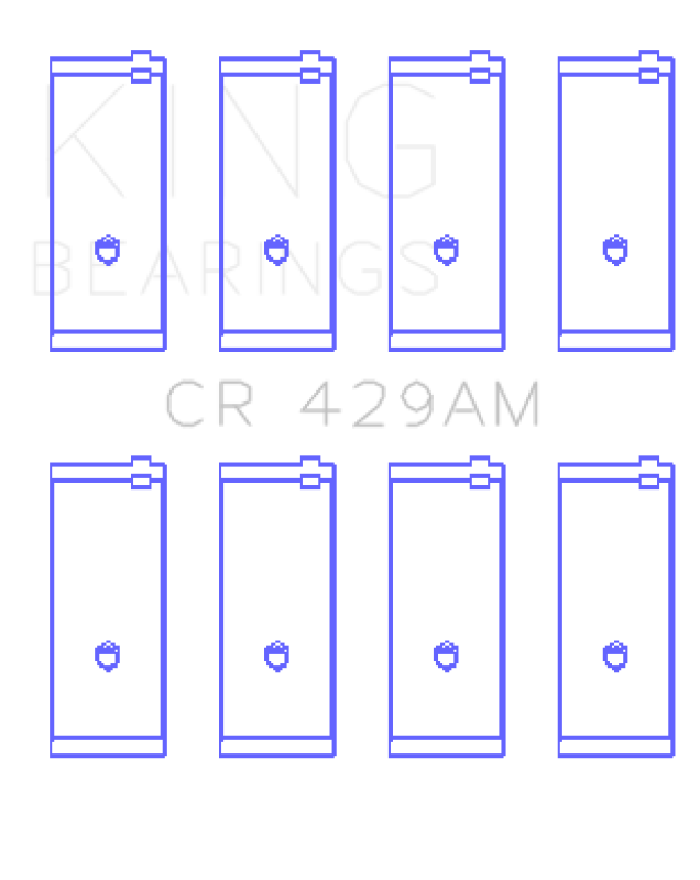 King Engine Bearings GCR429AM - KINGCR429AM - King Engine Bearings Toyota 2A/3A/4A (Size STD) Rod Bearing Set - Shipped in Europe - Tuningsupply.com