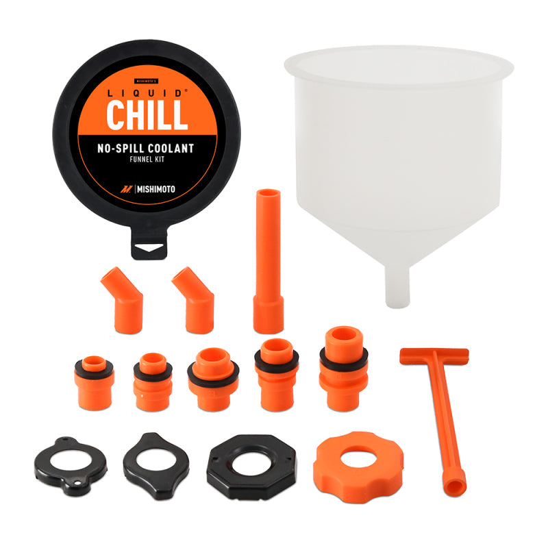 Mishimoto MMTL-NSF-15 - MISMMTL-NSF-15 - Mishimoto No-Spill Coolant Funnel Kit 15pc Set - Shipped in Europe - Tuningsupply.com