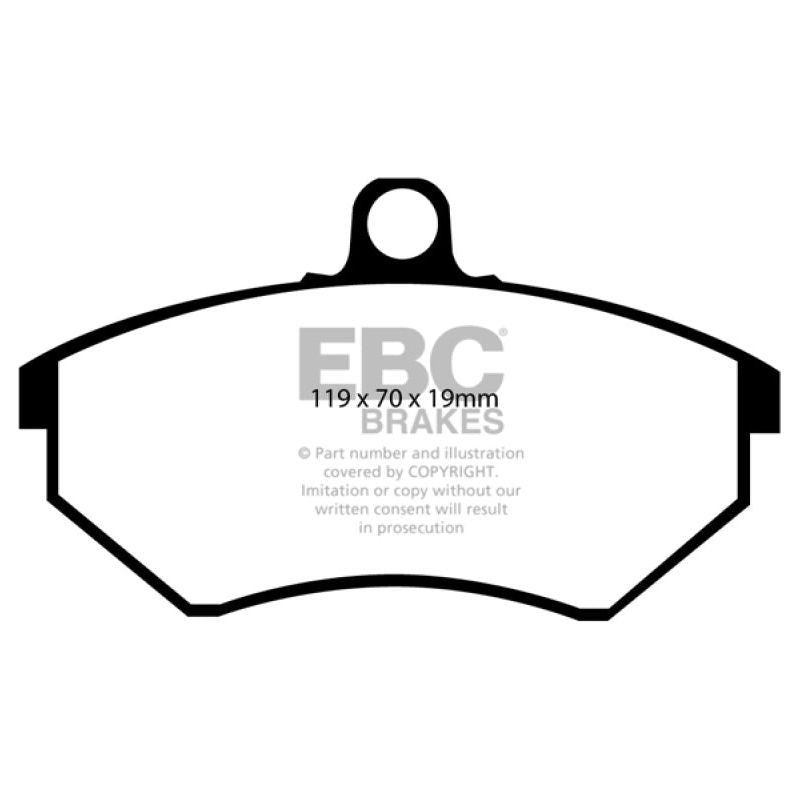 EBC DP3841/2C - EBCDP3841/2C - EBC 89-93 Volkswagen Corrado 1.8 Supercharged Redstuff Front Brake Pads - Shipped in Europe - Tuningsupply.com