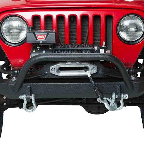 Fishbone Offroad FB22048 - FBOFB22048 - Fishbone Offroad 97-06 Jeep Wrangler TJ Rubicon Front Bumper W/Winch Guard - Blk Textured Powdercoat - Shipped in Europe - Tuningsupply.com