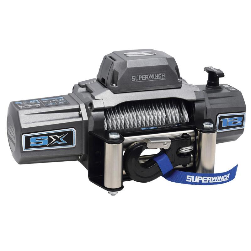 Superwinch - SUW1712200 - Superwinch 12000 LBS 12V DC 3/8in x 85ft Wire Rope SX 12000 Winch - Graphite - Shipped in Europe - Tuningsupply.com