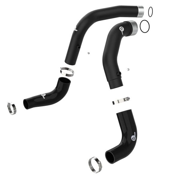 aFe 46-20434-B - AFE46-20434-B - aFe BladeRunner Black 3in Intercooler Hot & Cold Side Pipe Kit 20-21 Jeep Wrangler V6-3.0L (td) - Shipped in Europe - Tuningsupply.com