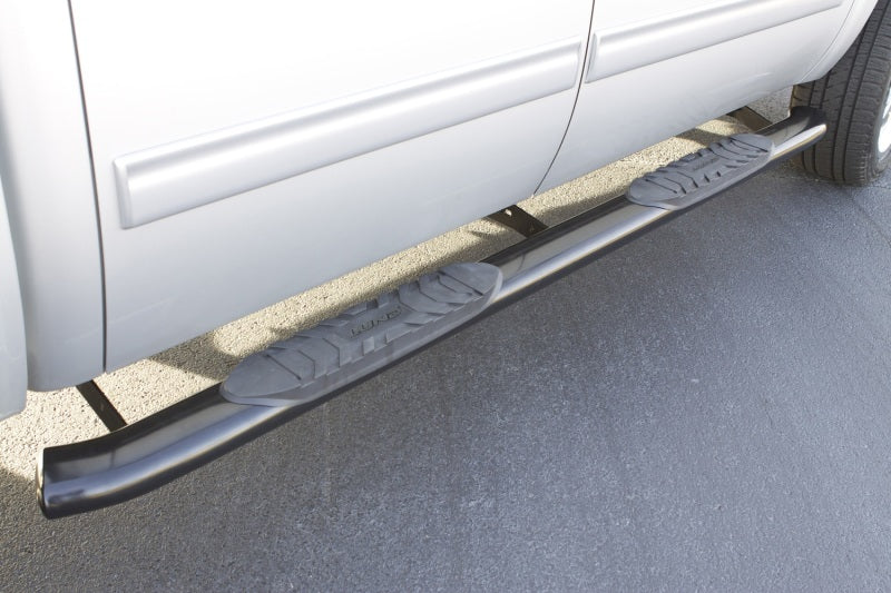 LUND 23891007 - LND23891007 - Lund 01-13 Chevy Silverado 1500 Crew Cab 5in. Oval Curved Steel Nerf Bars - Black - Shipped in Europe - Tuningsupply.com