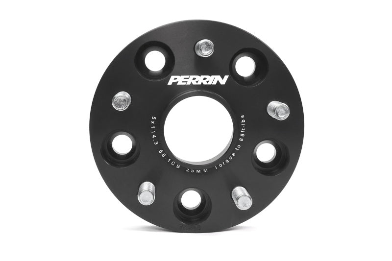 Perrin Performance PSP-WHL-025BK - PERPSP-WHL-025BK - PERRIN Subaru 25mm Wheel Spacers 5x114.3 BP w/56mm Hub - Black - Shipped in Europe - Tuningsupply.com