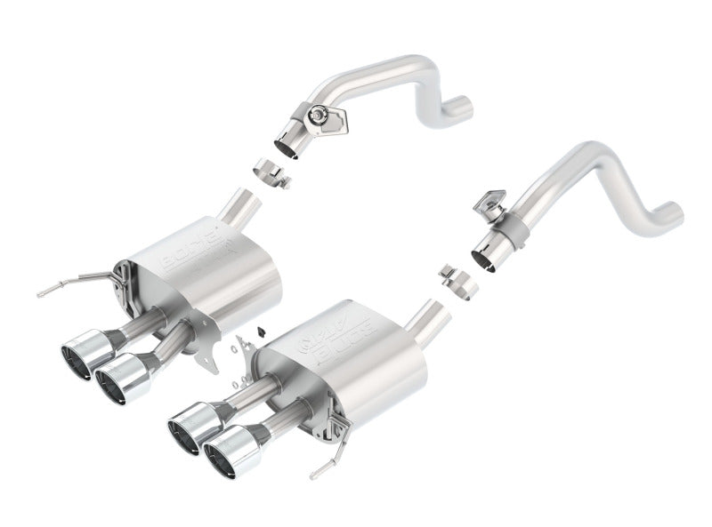 Borla 11863 - BOR11863 - Borla 2014 Chevy Corvette C7 w/ AFM w/o NPP Atak Rear Section Exhaust Quad Rd Rl IC Tips - Shipped in Europe - Tuningsupply.com