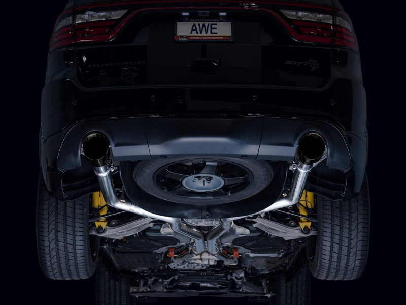 AWE Tuning 3020-33952 - AWE3020-33952 - AWE Tuning 18-23 Dodge Durango SRT & Hellcat Track Edition Exhaust - Diamond Black Tips - Shipped in Europe - Tuningsupply.com