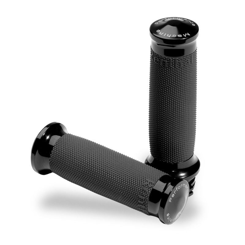 Performance Machine 0063-2007-B - PFM0063-2007-B - Performance Machine Contour Renthal Wrapped Grips - Black Ano - Shipped in Europe - Tuningsupply.com