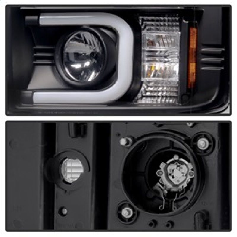 SPYDER 5081032 - SPY5081032 - Spyder Chevy Silverado 2014-16 2500 HD Projector Headlights Light Bar DRL Blk PRO-YD-CSHD14-LBDRL-BK - Shipped in Europe - Tuningsupply.com