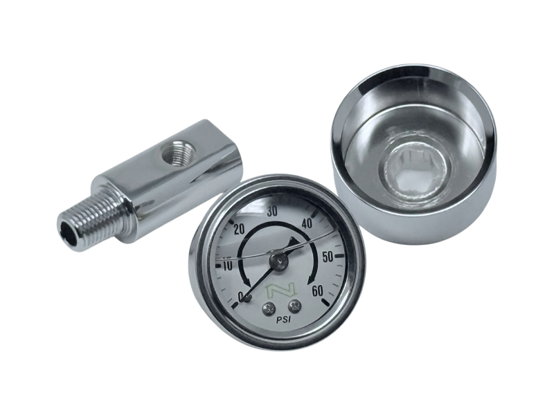 NAMZ NOPGK-CB - NAMNOPGK-CB - NAMZ HD Twin Cam/M8 NOS Chrome Oil Pressure Gauge Kt Blk Face/Liquid Filled/Billet Alum Cup/Chrome - Shipped in Europe - Tuningsupply.com