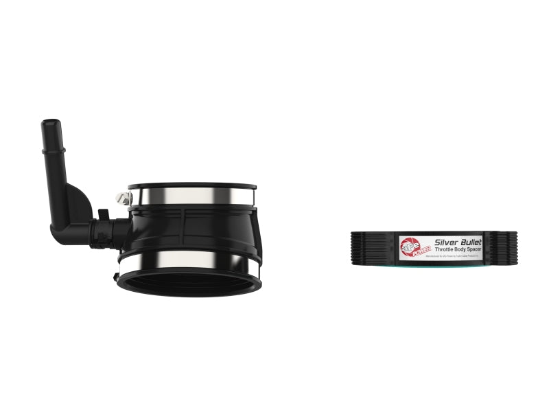aFe 46-34017B - AFE46-34017B - aFe 2020 Vette C8 Silver Bullet Aluminum Throttle Body Spacer / Works With Factory Intake Only - Blk - Shipped in Europe - Tuningsupply.com