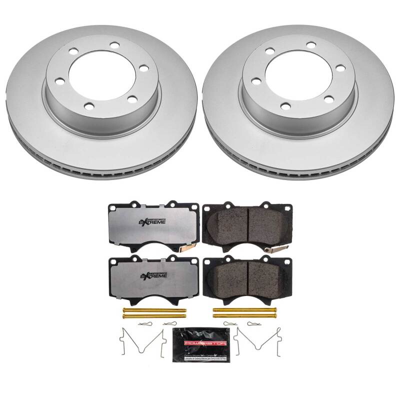 PowerStop CPK2324-36 - PSBCPK2324-36 - Power Stop 01-07 Toyota Sequoia Front Z36 Coated Truck & Tow Brake Kit - Shipped in Europe - Tuningsupply.com