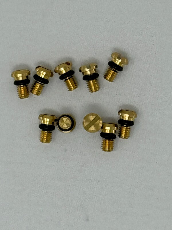 KYB Powersports 110090000610 - KYP110090000610 - KYB 90-23 Kaw / Hon / Suz / Yam Front Fork Bleed Bolt w/ O-Ring - Brass - 10 Pack - Shipped in Europe - Tuningsupply.com