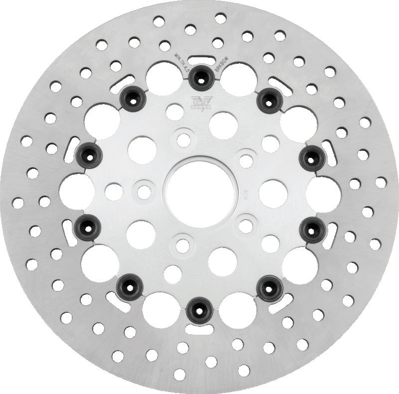 TwinPower 666835 - TWP666835 - Twin Power 84-17 Big Twin Exc 11.8 and Lug Mount 84-13 XL Front 11.5 Floating Rotor W/Holes Silver - Shipped in Europe - Tuningsupply.com