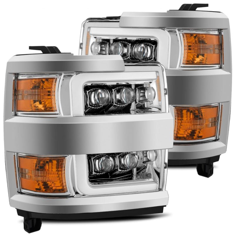 AlphaRex - ARX880228 - AlphaRex 15-18 Chevy 2500HD NOVA LED Proj Headlights Plank Style Chrome w/Activ Light/Seq Signal/DRL - Shipped in Europe - Tuningsupply.com