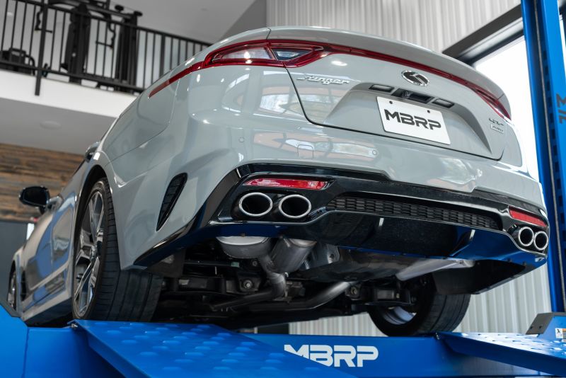 MBRP PS4704304 - MBRPS4704304 - MBRP 2018+ Kia Stinger 3.3L RWD/AWD 2.5in Cat Back Dual Rear Exit w/o Tips - Shipped in Europe - Tuningsupply.com