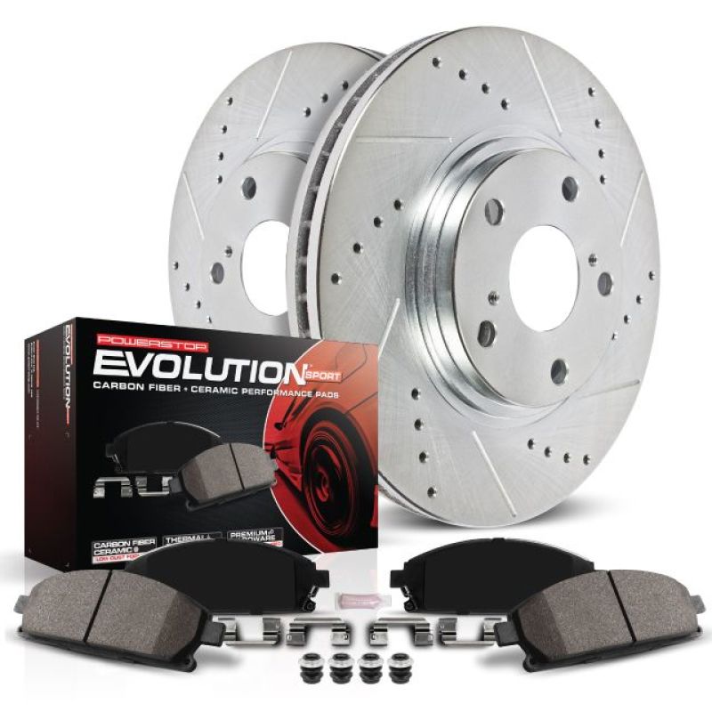 PowerStop K408 - PSBK408 - Power Stop 90-01 Acura Integra Rear Z23 Evolution Sport Brake Kit - Shipped in Europe - Tuningsupply.com