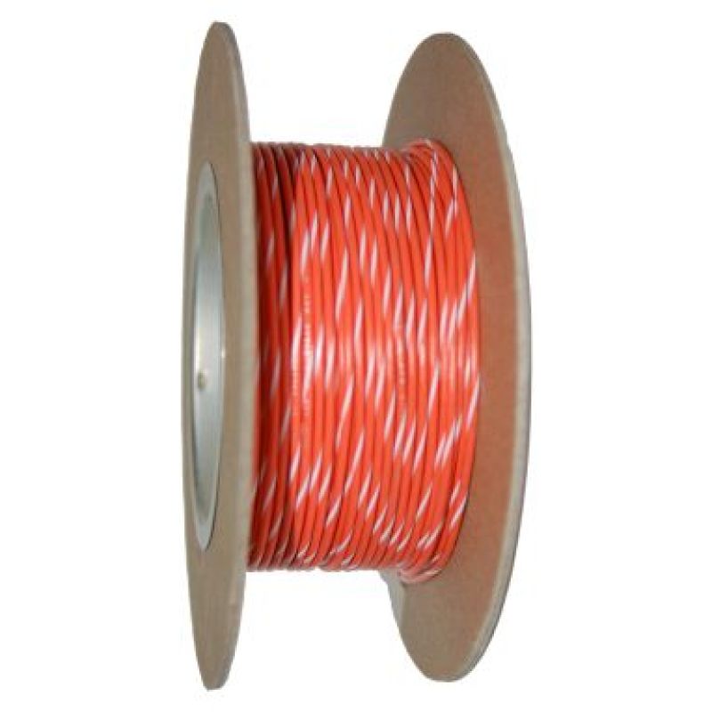 NAMZ NWR-39-100 - NAMNWR-39-100 - NAMZ OEM Color Primary Wire 100ft. Spool 18g - Orange/White Stripe - Shipped in Europe - Tuningsupply.com
