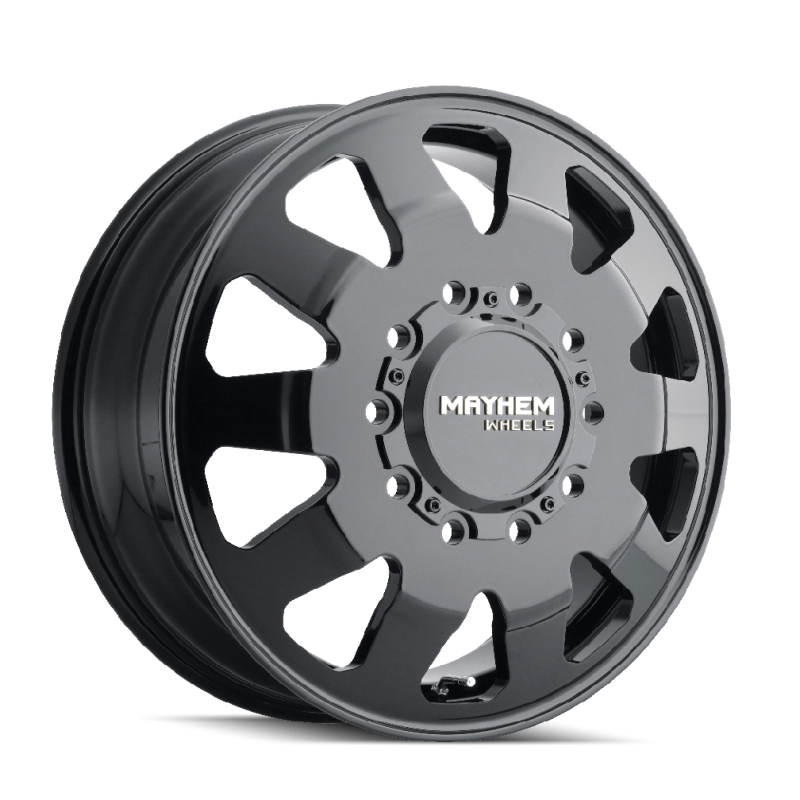 Mayhem 8181-22820B - MAY8181-22820B - Mayhem 8181 Challenger Dually 22x8.25 / 10x225 BP / 169mm Offset / 170.1mm Hub Full Black Wheel - Shipped in Europe - Tuningsupply.com