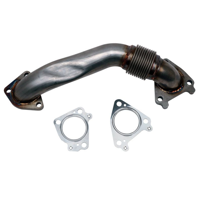 Wehrli WCF100654 - WCFWCF100654 - Wehrli 01-04 Chevrolet 6.6L Duramax LB7 2in Stainless Pass. Side Up Pipe w/Gaskets (Single Turbo) - Shipped in Europe - Tuningsupply.com