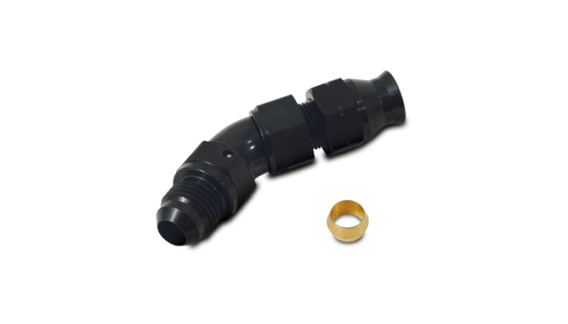Vibrant 16578 - VIB16578 - Vibrant 45 Degree 1/2in Tube to Male -8AN Flare Adapter w/ Olive Inserts - Shipped in Europe - Tuningsupply.com