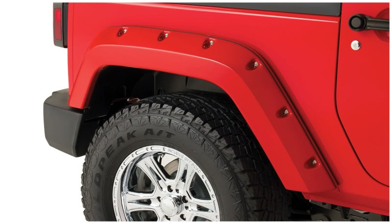 Bushwacker - BUS10078-02 - Bushwacker 07-18 Jeep Wrangler Pocket Style Flares 2pc Fits 2-Door Sport Utility Only - Black - Shipped in Europe - Tuningsupply.com