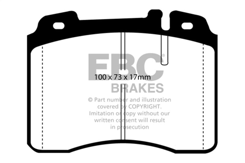 EBC DP4927R - EBCDP4927R - EBC 92-96 Ferrari 512TR 5.0 Yellowstuff Front Brake Pads - Shipped in Europe - Tuningsupply.com