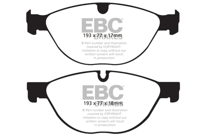 EBC DP32076C - EBCDP32076C - EBC 10-15 Jaguar XF 5.0 Supercharged (470) Redstuff Front Brake Pads - Shipped in Europe - Tuningsupply.com