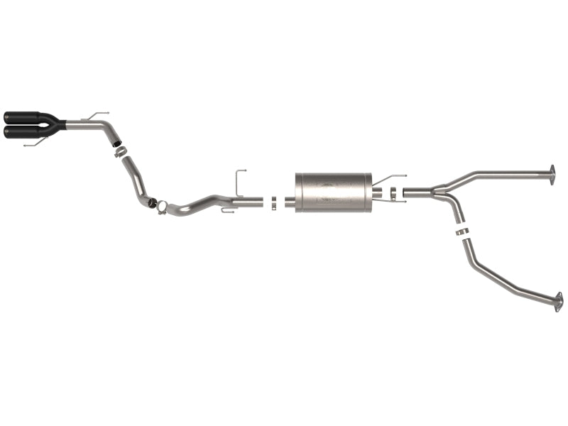 aFe 49-36068-B - AFE49-36068-B - aFe 23-24 Toyota Sequoia V6 3.4L Vulcan Series 2-1/2in to 3in 304 SS Cat-Back Exhaust w/ Black Tip - Shipped in Europe - Tuningsupply.com