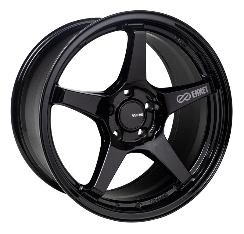 Enkei 521-780-8045BK - ENK521-780-8045BK - Enkei TS-5 17x8 5x100 45mm Offset 72.6mm Bore Gloss Black - Shipped in Europe - Tuningsupply.com