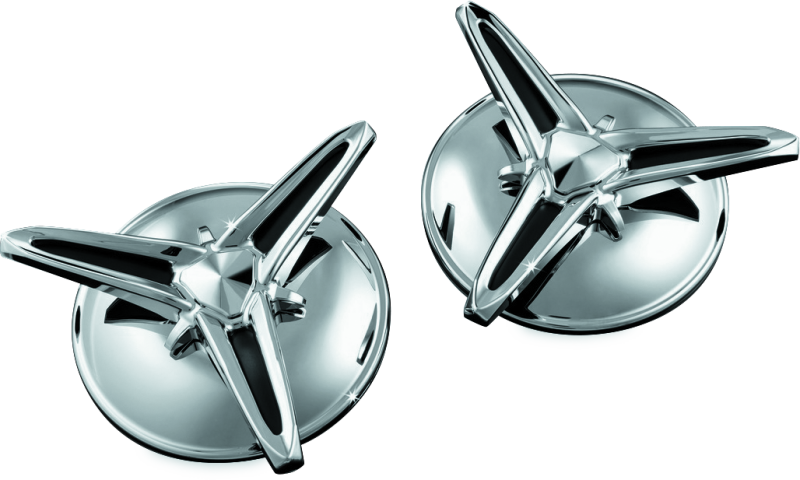 Kuryakyn 1243 - KUR1243 - Kuryakyn Knock-Off Center Caps For Trikes Chrome - Shipped in Europe - Tuningsupply.com