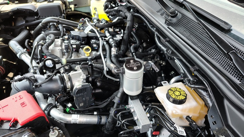 J&L 3059P-C - JLT3059P-C - J&L 2025 Ford Bronco 2.3L/ 23-25 Ford Ranger 2.3L Separator 3.0 PCV Side - Clear Anodized - Shipped in Europe - Tuningsupply.com