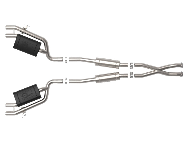 aFe 49-37025 - AFE49-37025 - aFe Gemini XV 2.5in 304 SS Cat-Back Exhaust w/Cut-Out 18-22 Kia Stinger V6 3.3L - Shipped in Europe - Tuningsupply.com