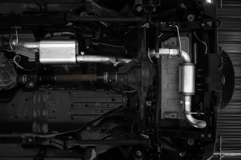 MBRP PS5245AL - MBRPS5245AL - MBRP 2021-2023 Ford Bronco 2.3L/2.7L Aluminized Steel 3in Cat-Back, Single High Clearance Rear Exit - Shipped in Europe - Tuningsupply.com