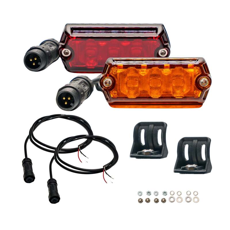 Nacho Offroad Technology NAN412 - NACNAN412 - Nacho Lighting Nano Chase Light - Amber-Red - Shipped in Europe - Tuningsupply.com
