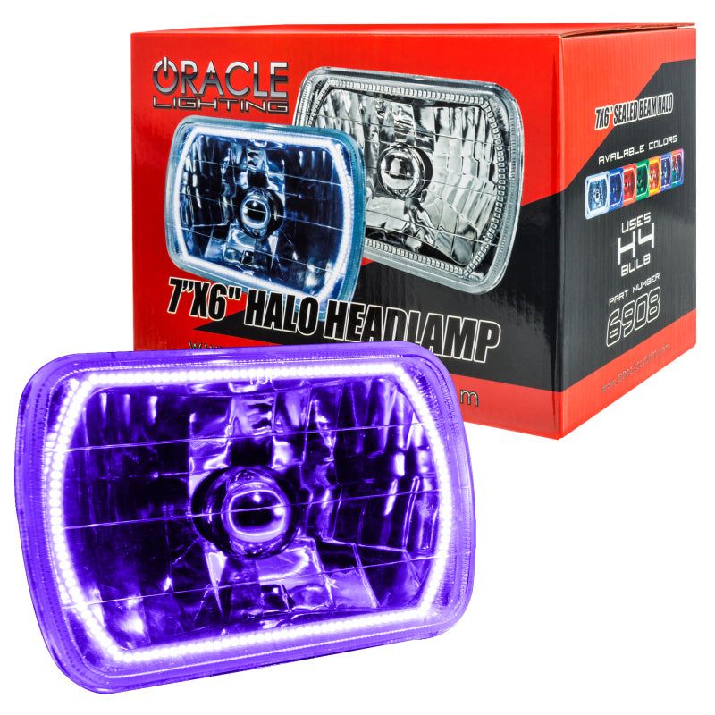 ORACLE Lighting 6908-007 - ORL6908-007 - Oracle Pre-Installed Lights 7x6 IN. Sealed Beam - UV/Purple Halo - Shipped in Europe - Tuningsupply.com