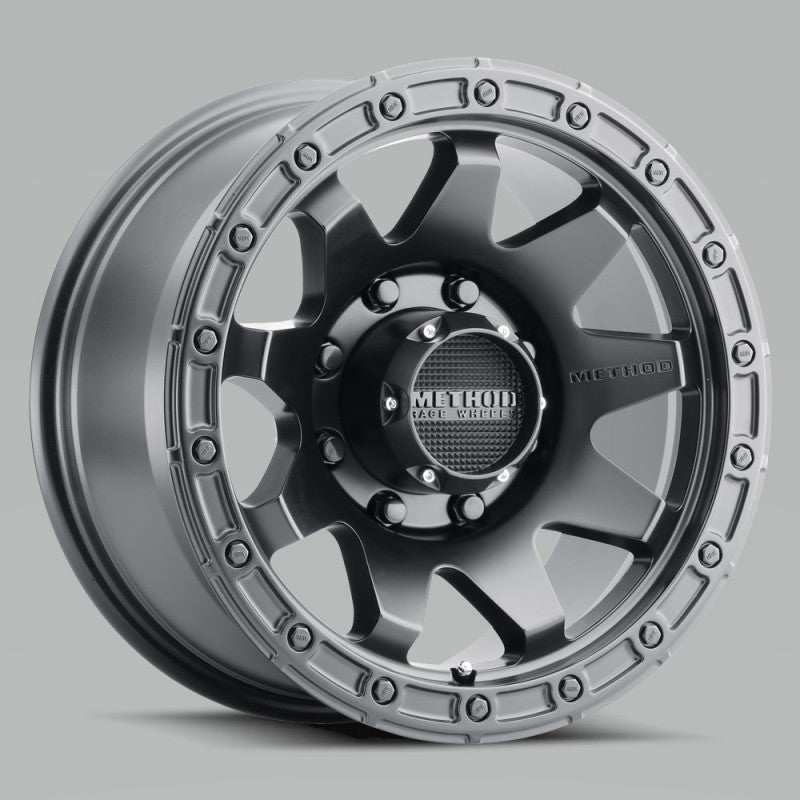 Method Wheels - MRWMR31789088518 - Method MR317 18x9 +18mm Offset 8x180 130.81mm CB Matte Black Wheel - Shipped in Europe - Tuningsupply.com