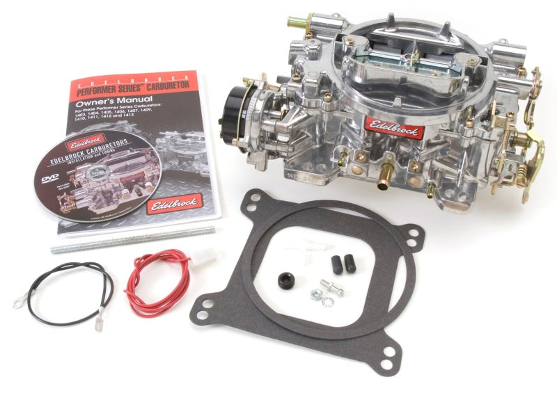 Edelbrock 1403 - EDE1403 - Edelbrock Carburetor Performer Series 4-Barrel 500 CFM Electric Choke Satin Finish - Shipped in Europe - Tuningsupply.com