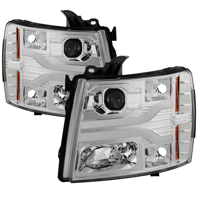 SPYDER 5083616 - SPY5083616 - Spyder Chevy Silverado 1500 07-13 Version 3 Projector Headlights - Chrome PRO-YD-CS07V3-LBDRL-C - Shipped in Europe - Tuningsupply.com