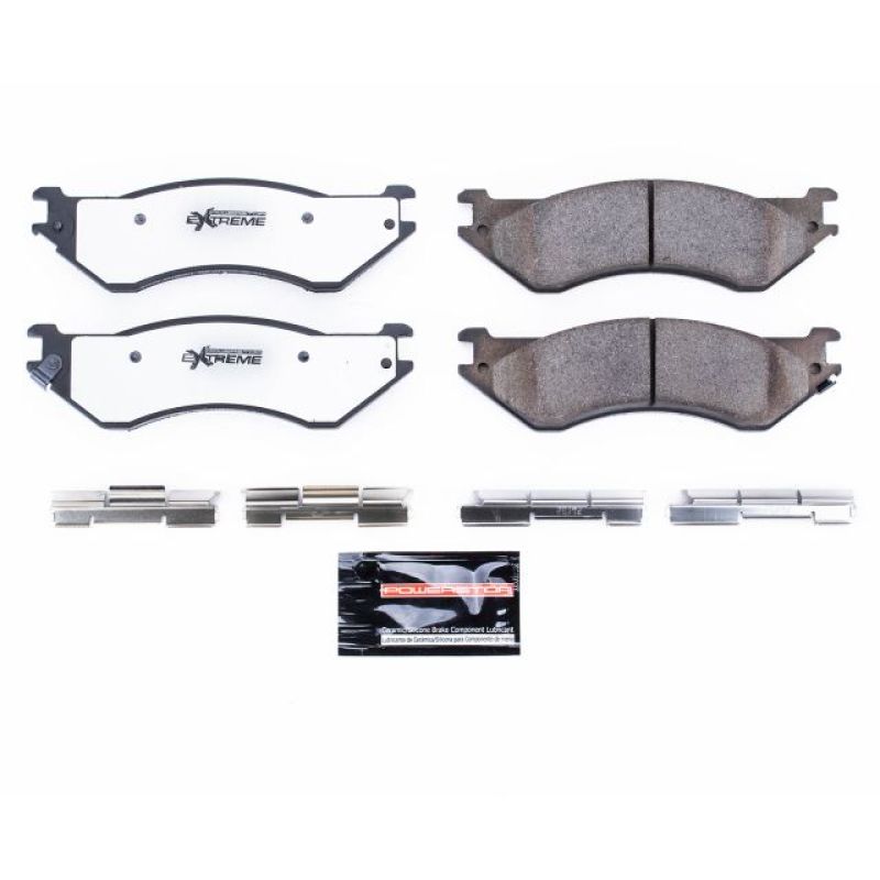 PowerStop Z36-702A - PSBZ36-702A - Power Stop 01-08 Dodge Ram 2500 Rear Z36 Truck & Tow Brake Pads w/Hardware - Shipped in Europe - Tuningsupply.com
