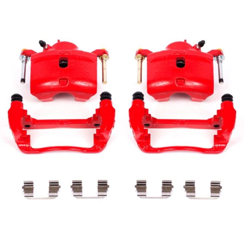 PowerStop S2660 - PSBS2660 - Power Stop 13-15 Acura ILX Front Red Calipers w/Brackets - Pair - Shipped in Europe - Tuningsupply.com